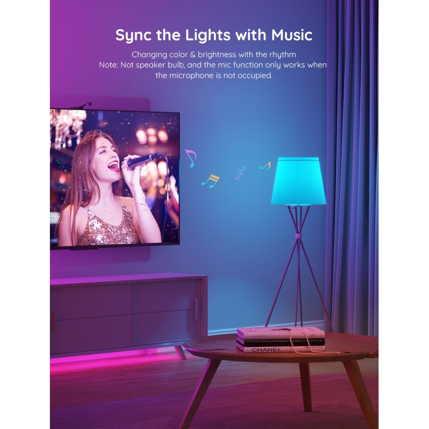 Govee - LED RGBWW Димируема крушка Smart E27/12W/230V 2700-6500K Wi-Fi