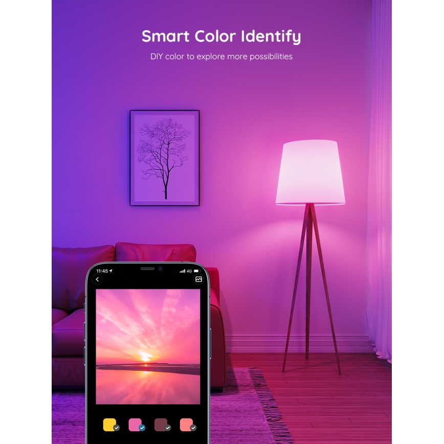 Govee - LED RGBWW Димируема крушка Smart E27/12W/230V 2700-6500K Wi-Fi