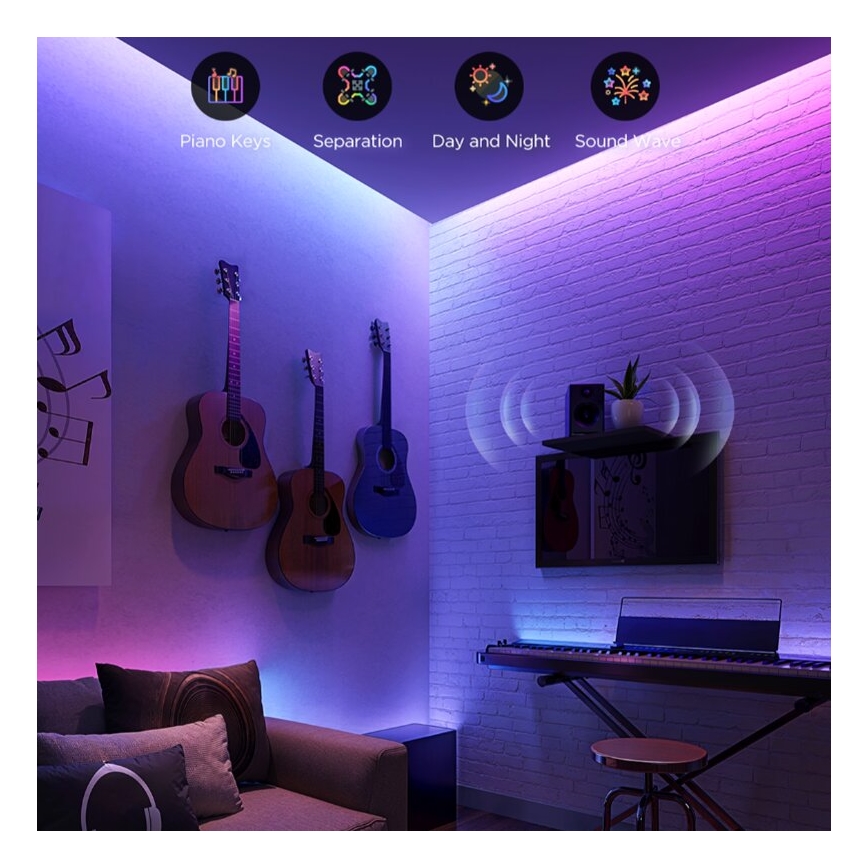 Govee - LED RGBWWIC Димируема лента Strip Light 2 Pro 5 м Wi-Fi Matter