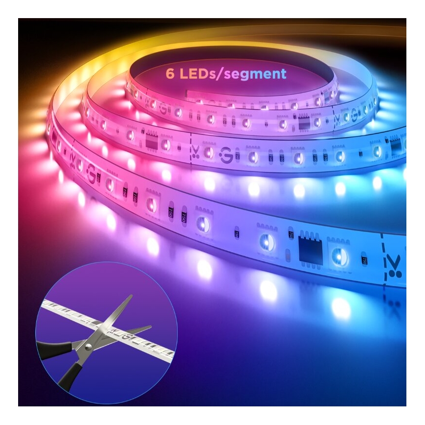 Govee - LED RGBWWIC Димируема удължаваща лента Strip Light 2 Pro 1 м Wi-Fi Matter