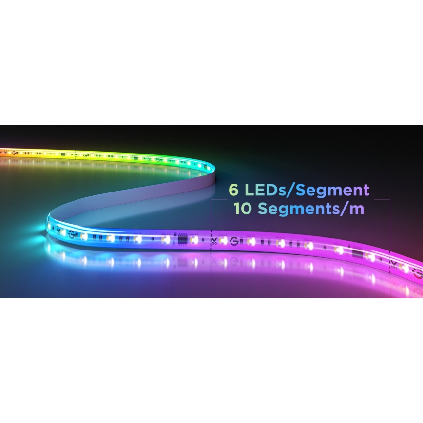 Govee - LED RGBWWIC Димируема удължаваща лента Strip Light 2 Pro 1 м Wi-Fi Matter