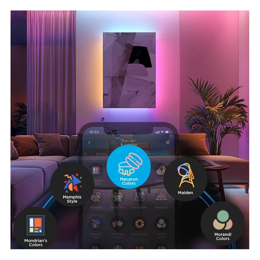 Govee - LED RGBWWIC Димируема удължаваща лента Strip Light 2 Pro 1 м Wi-Fi Matter