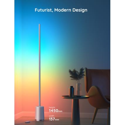 Govee - Регулируема LED настолна лампа LYRA SMART RGBICWW 2200-6500K с Wi-Fi и дистанционно управление