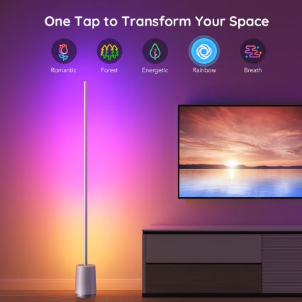 Govee - Регулируема LED настолна лампа LYRA SMART RGBICWW 2200-6500K с Wi-Fi и дистанционно управление