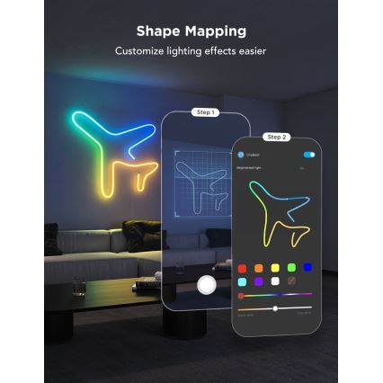 Govee - Neon 2 MATTER гъвкава LED лента 3m RGBIC Wi-Fi