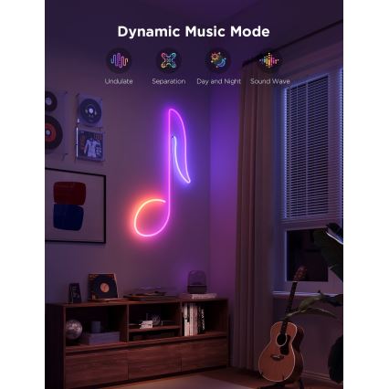 Govee - Neon 2 MATTER сгъваем LED лента 5m RGBIC Wi-Fi IP67