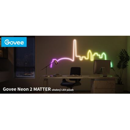 Govee - Neon 2 MATTER сгъваем LED лента 5m RGBIC Wi-Fi IP67
