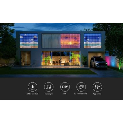 Govee - RGBIC  Осветление за завеси 520 LED 1,5x2m Wi-Fi IP65