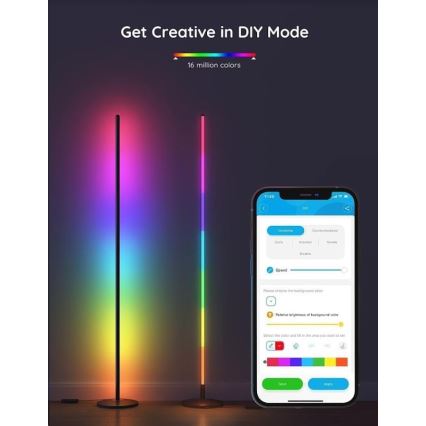 Govee - RGBICW Интелигентен ъглов лампион Wi-Fi