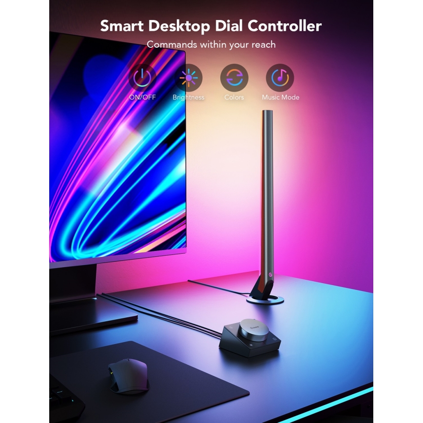 Govee - Смарт гейминг WiFi LED панели + Смарт двоен контролер Бял Wi-Fi