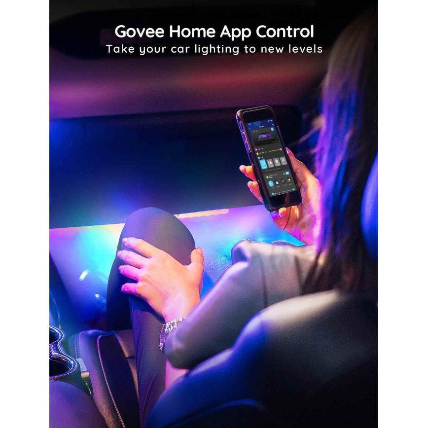 Govee - Smart LED ленти за автомобил - RGBIC