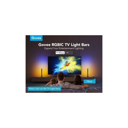 Govee - SMART LED RGBIC панел 38 см за TV 43-75 - 2 бр. Wi-Fi