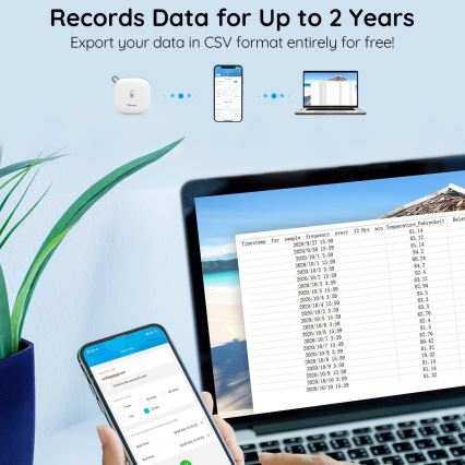 Govee - Термометър и влагомер 3xAAA Wi-Fi