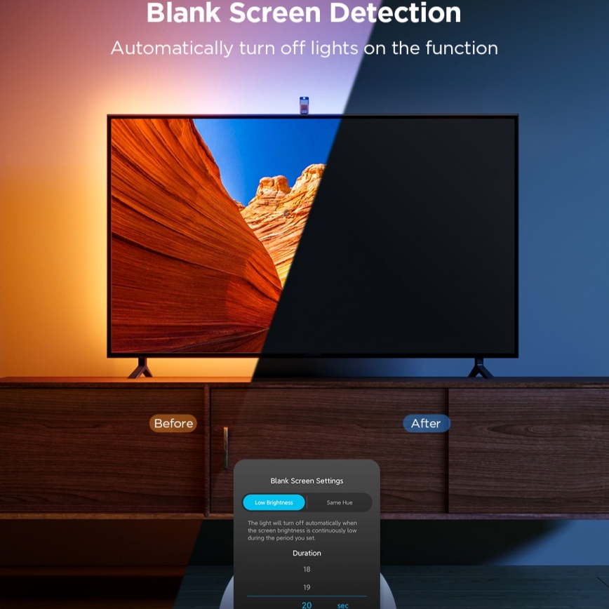 Govee - TV Backlight 3 Lite TV 55-65 SMART LED подсветка RGBICW Wi-Fi IP67 + дистанционно управление