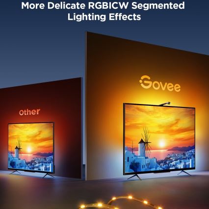 Govee - TV Backlight 3 Lite TV 55-65 SMART LED подсветка RGBICW Wi-Fi IP67 + дистанционно управление