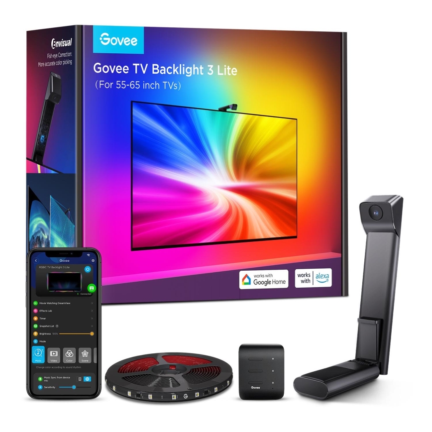 Govee - TV Backlight 3 Lite TV 55-65 SMART LED подсветка RGBICW Wi-Fi IP67 + дистанционно управление