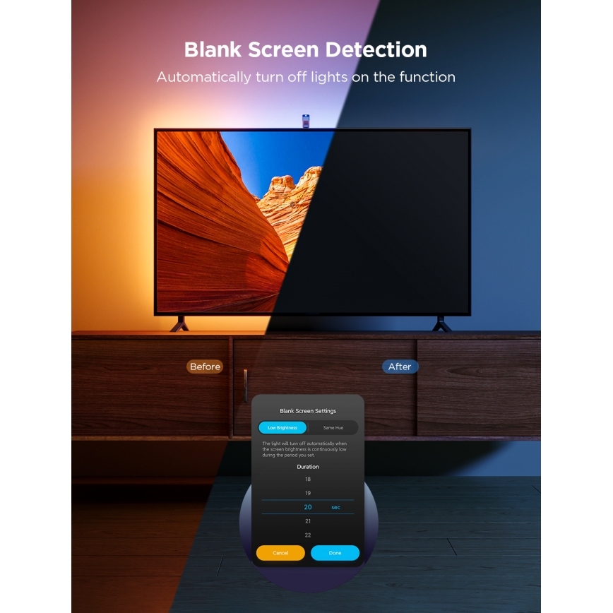 Govee - TV Backlight 3 Lite TV 75-85" SMART LED подсветка RGBICW Wi-Fi IP67
