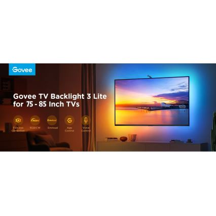 Govee - TV Backlight 3 Lite TV 75-85" SMART LED подсветка RGBICW Wi-Fi IP67