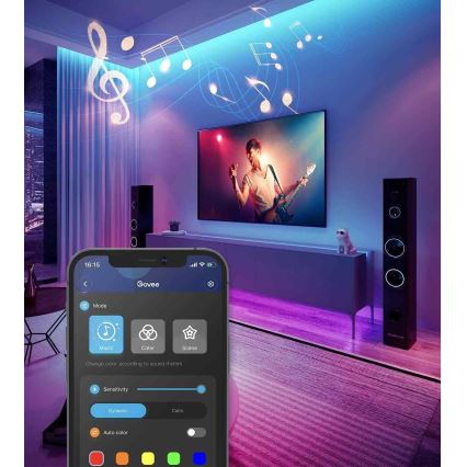 Govee - Wi-Fi RGB смарт LED лента 15м с дистанционно управление