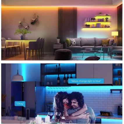 Govee - Wi-Fi RGB смарт LED лента 15м с дистанционно управление