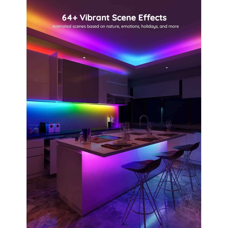 Govee - Wi-Fi RGBIC Smart PRO LED лента 5 м - изключително издръжлив