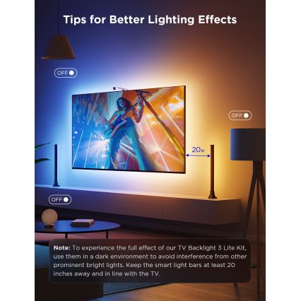 Govee - К-кт 2x Backlight TV 55-65" SMART LED подсветка RGBICW Wi-Fi