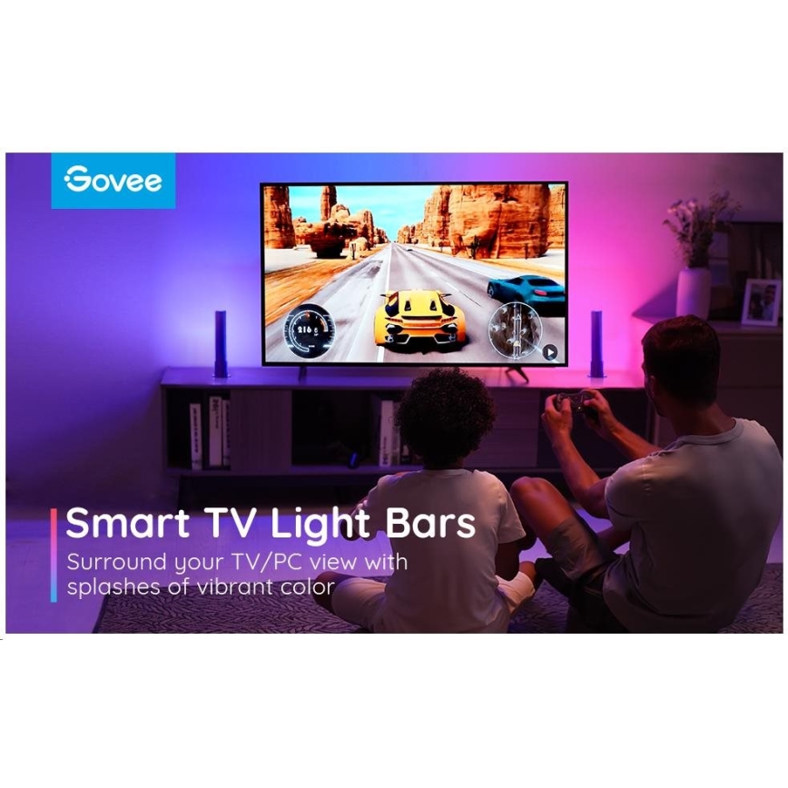 Govee - К-кт 2x Flow Plus SMART LED TV & Gaming - RGBICWW Wi-Fi