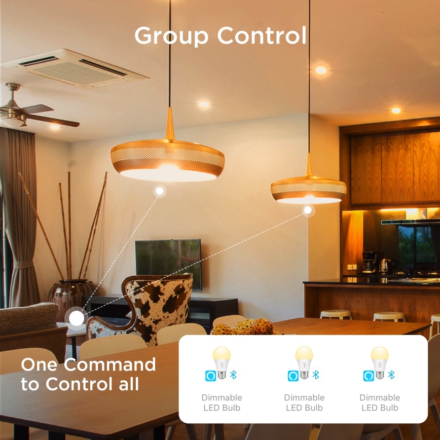 Govee - КОМПЛЕКТ 2x LED димируема крушка Smart MATTER A60 E27/9W/230V 2700-6500K Wi-Fi
