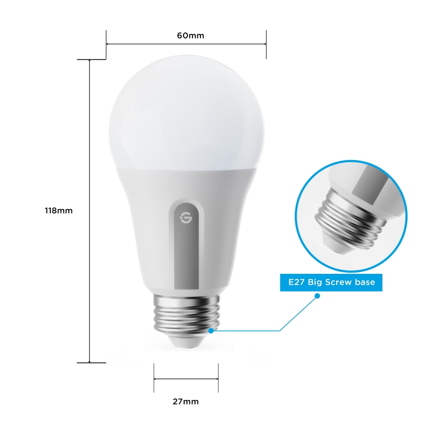Govee - КОМПЛЕКТ 2x LED димируема крушка Smart MATTER A60 E27/9W/230V 2700-6500K Wi-Fi