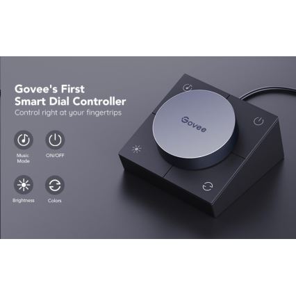 Govee - КОМПЛЕКТ 2x Smart Gaming Wi-Fi LED RGBIC панели + Smart Dual черен + дистанционно управление