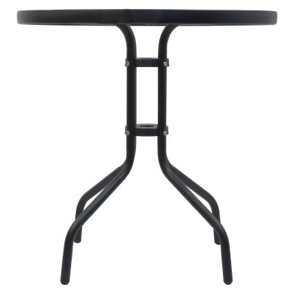 Градинска маса Ø 70 см черна