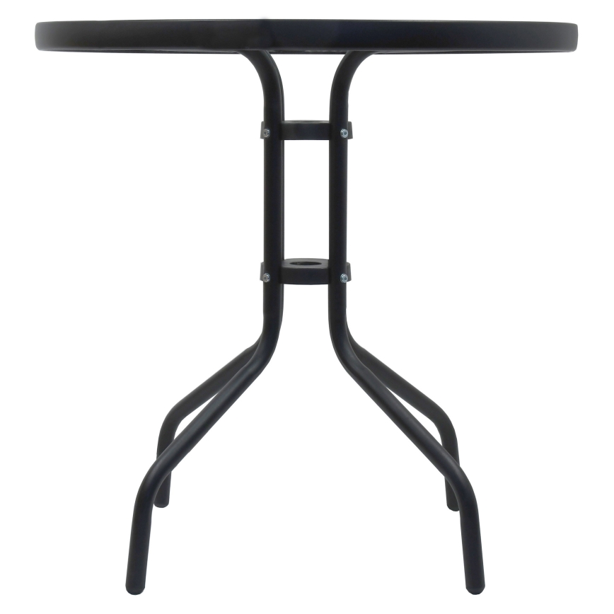 Градинска маса Ø 70 см черна