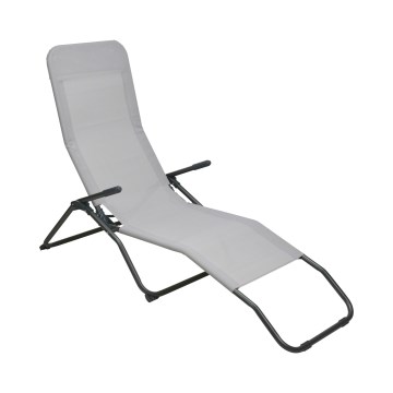 Градински шезлонг FIKA 60x140 cm сив