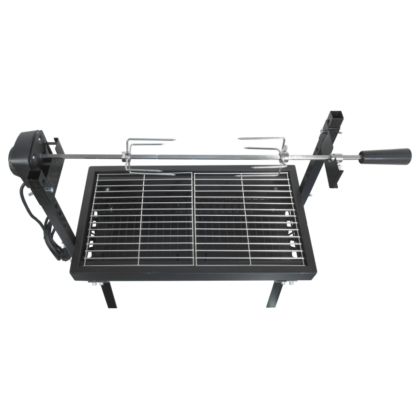 Грил за въглища с мотор 4W/230V черен
