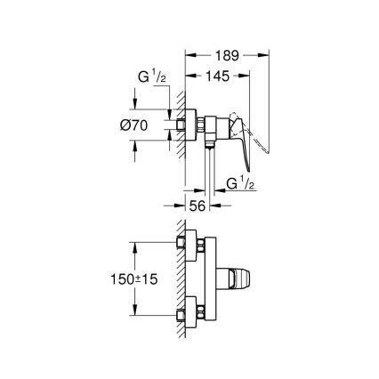 GROHE 1018740000 - Душ смесител DICE, полирано хромово покритие