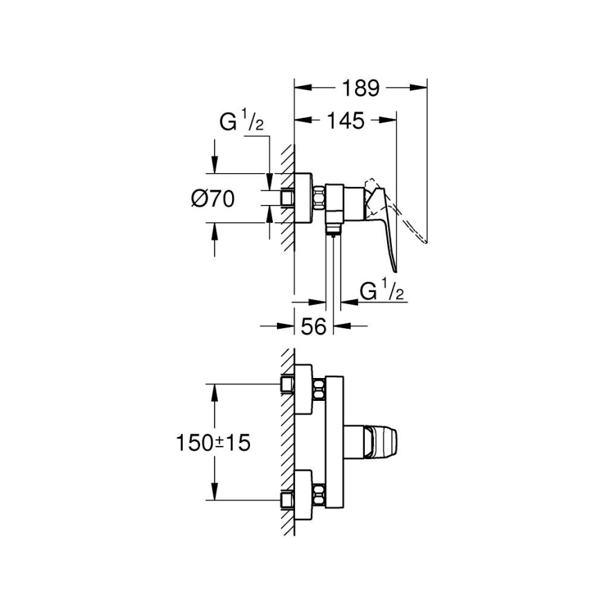 GROHE 1018742430 - Душ смесител DICE черен