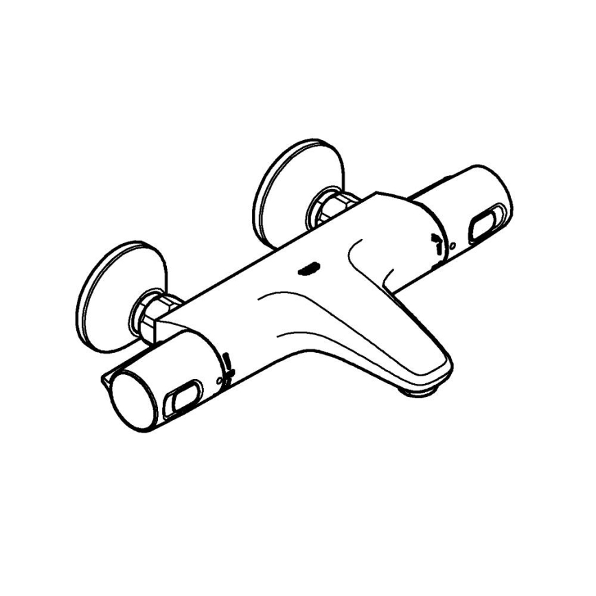 GROHE 1022162432 - Термостатен ванен смесител PRECISION TREND DN 15, черен