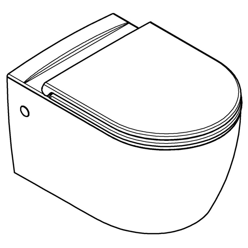 GROHE 103848SH00 - Висяща тоалетна чиния START ROUND CERAMIC 368 × 543 mm трайно бяла
