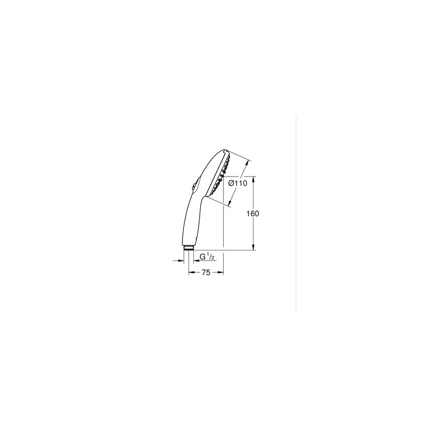 GROHE 1053152431 - Ръчен душ VITALIO START 110 600 mm черен