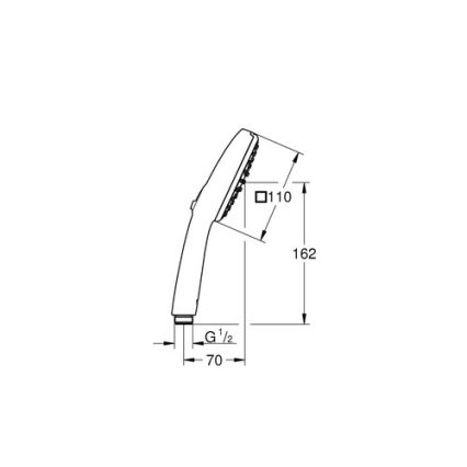 GROHE 1053162431 - Ръчен душ VITALIO COMFORT 110 600 mm черен