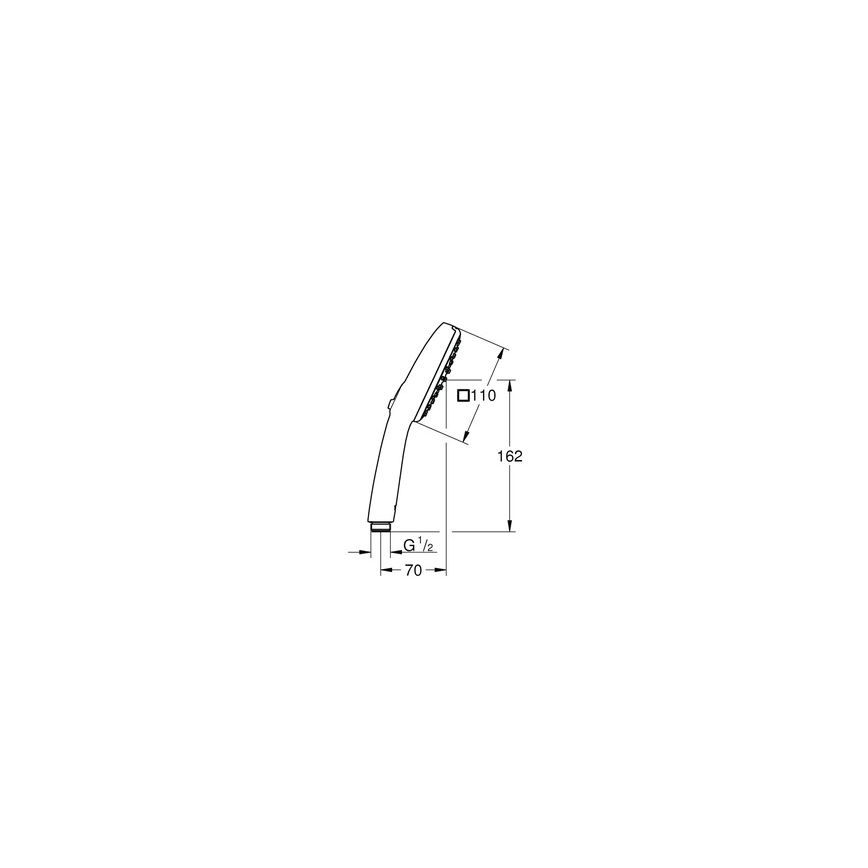 GROHE 1053162431 - Ръчен душ VITALIO COMFORT 110 600 mm черен