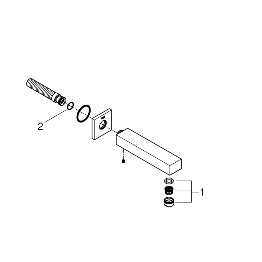 GROHE 13303000 - Клапан за вана EUROCUBE 170 mm, полирано хромово покритие