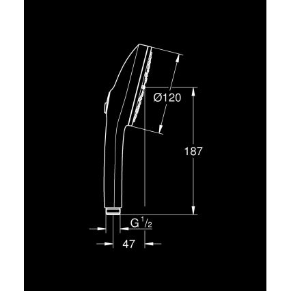 GROHE 1348632430 - Ръчен душ VITALIO JOY+ 120 мм черен