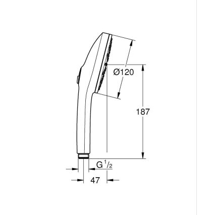 GROHE 134863GN00 - Ръчен душ VITALIO JOY+ 120 мм, четкано златно покритие