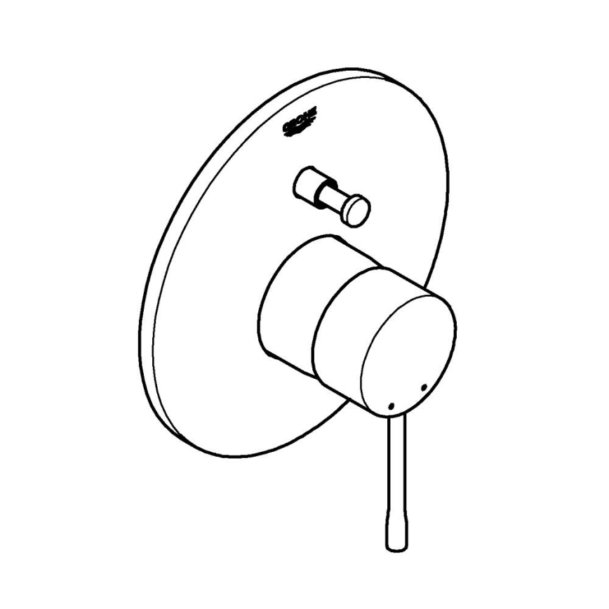 GROHE 19285001 - Вграден смесител за вана ESSENCE, полирано хромово покритие