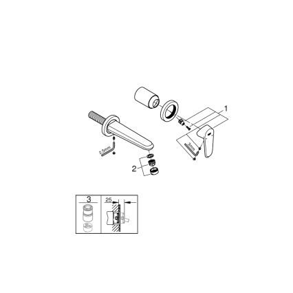 GROHE 19573002 - Смесител за умивалник за монтаж в два отвора EURODISC COSMOPOLITAN, 11 x 17 см, хром