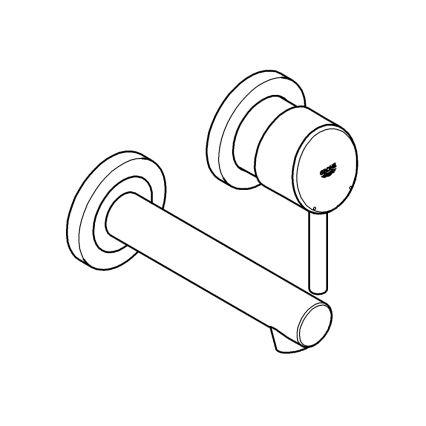 GROHE 19575001 - Смесител за мивка с два отвора CONCETTO, 147 мм, лъскав хром