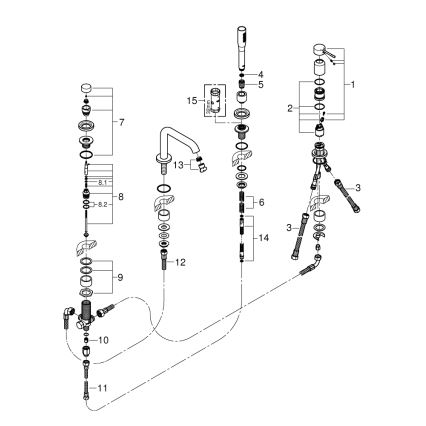 GROHE 19578DL1 - Четириотворен комплект за вана ESSENCE, бронзов