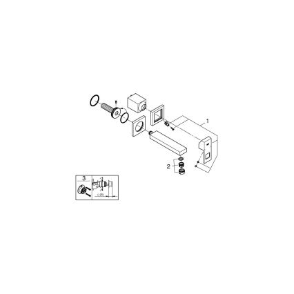 GROHE 19895000 - Двуотворен смесител за мивка EUROCUBE 171 mm хром гланц