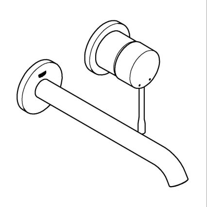 GROHE 19967DC1 - Смесител за умивалник с два отвора ESSENCE 230 mm, от неръждаема стомана